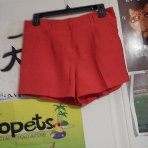 Forever 21 Red Polyester Dress Shorts (Damaged)